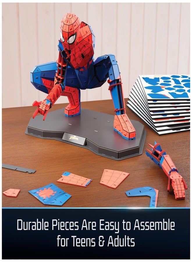4D Build, Marvel Spider Man 3D Puzzle Model Kit Full-Body Pose, Marvel Collectibles & Desk Décor, Adult Puzzles, Building Toys, 195 Pieces, 3D Puzzles, Gift Ideas for Ages 12 & Up - Image 4